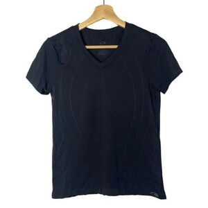 Champion Black V-Neck Fitted Athletic Short Sleeve Top S